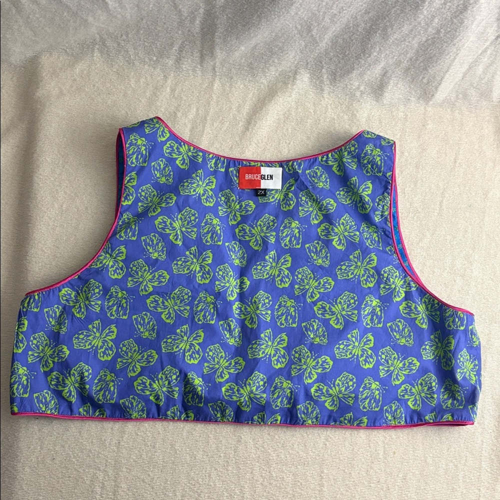 Bruce Glen Patterned Floral Print Crop Top - Picture 5 of 5